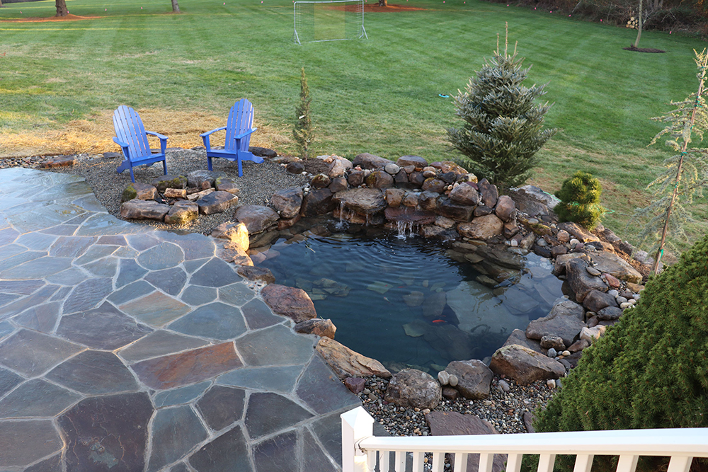Professional Backyard pond building and pond services by Pondscapes Maryland