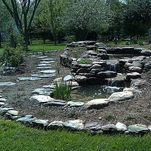 backyard pond waterfall Pondscapes Maryland