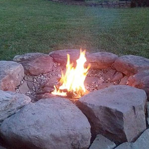 Custom fire pit - Pondscapes Maryland