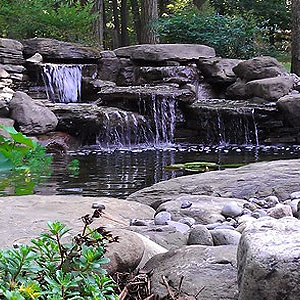 Pond with waterfall -  Pondscapes Maryland